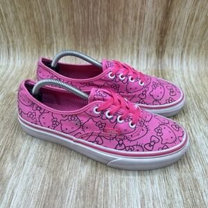 Vans x Sanrio Hello Kitty Sneakers Women's Size 7 Pink Canvas Low Top Shoes